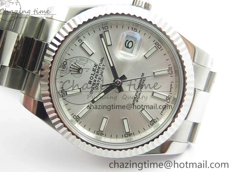 MiroTime 1229 DateJust 126334 SS Noob 1:1 904L Best Edition Silver Dial Stick Markers on Oyster Bracelet A HighQuality 3168